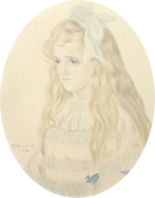 Кустодиев Борис Михайлович. Портрет девочки